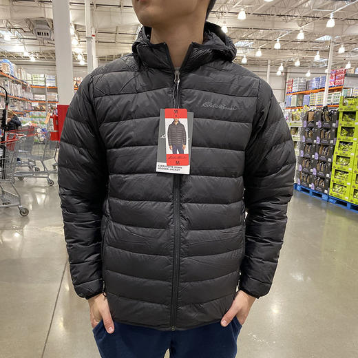  19新 EDDIE BAUER 男士休闲纯色拼色品牌字母连帽羽绒服 商品图0