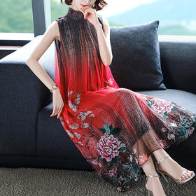 ZHS-5049夏季新款中国风桑蚕丝流行长裙