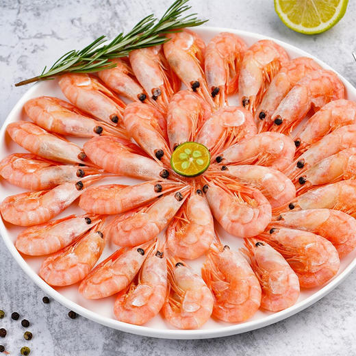 【※买二送一!】北极甜虾500g 源自北极圈纯净海域  吃起来有甜味 解冻即食 虾仁 海虾 大虾 北极虾 商品图1