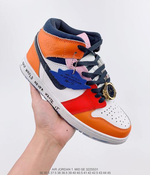 耐克NIKE Melody Ehsani x Air Jordan 1 Mid WMNS “Fearless”AJ1鸳鸯+大金表休闲时尚板鞋 商品图4