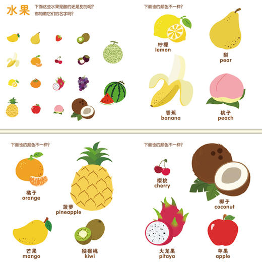 《宝宝第一本趣味双语认知书》（全8册）| 少儿读物套装书，1-3岁 儿童手绘插图 中英双语文字  | 江美出版社 商品图3