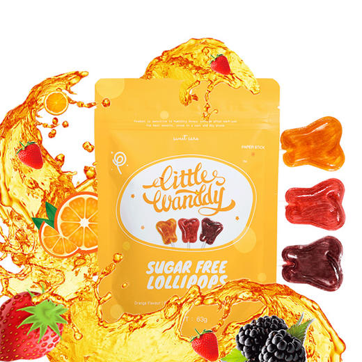 美国 Little Wanddy 倍齿乐无糖棒棒糖！好吃不伤牙，非转基因，科学配比！膳食纤维，呵护肠胃！多种口味选择！ 商品图0