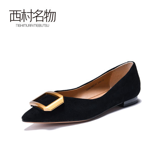 西村名物2020春季新款羊皮时尚休闲百搭低跟女鞋单鞋2T20AE18051 商品图3