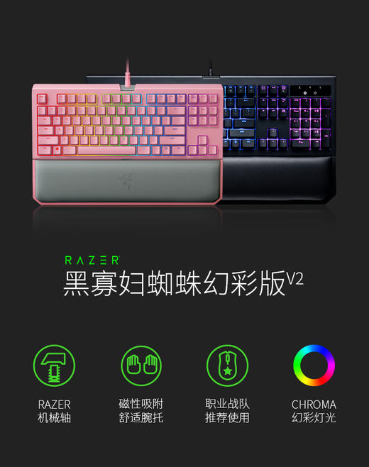 Razer雷蛇黑寡妇蜘蛛竞技幻彩版V2 商品图1