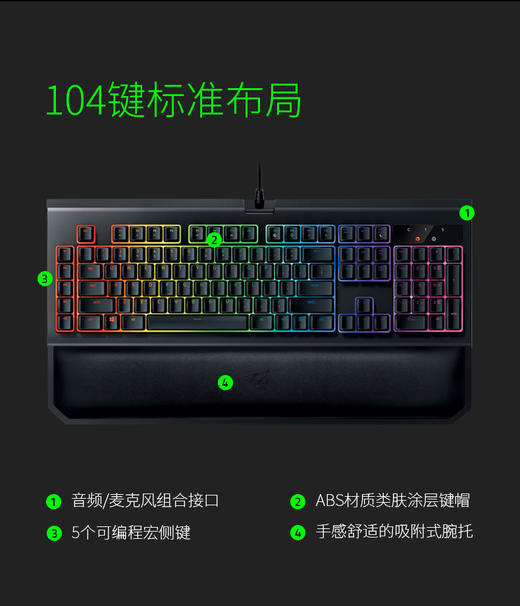 Razer雷蛇黑寡妇蜘蛛竞技幻彩版V2 商品图5