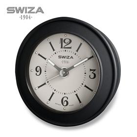瑞士SWIZA瑞莎静音可调闹钟小台钟·唯美时光（黑壳白底）