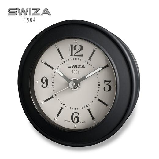 瑞士SWIZA瑞莎静音可调闹钟小台钟·唯美时光（黑壳白底） 商品图0
