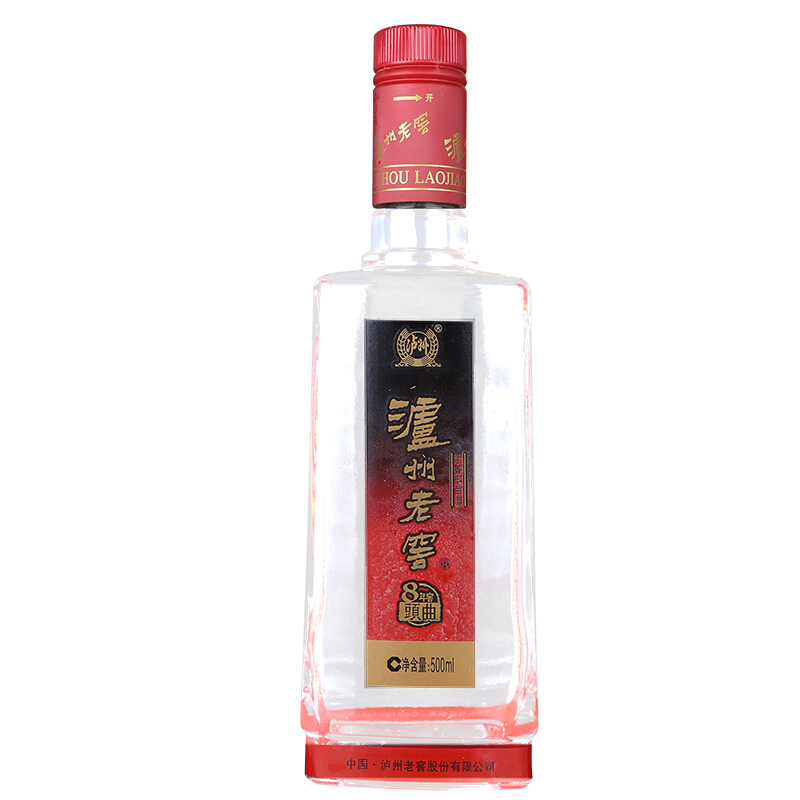 泸州老窖白酒 八年窖头曲 和之礼 祥品 浓香型酒水 52度 500ml 整箱6