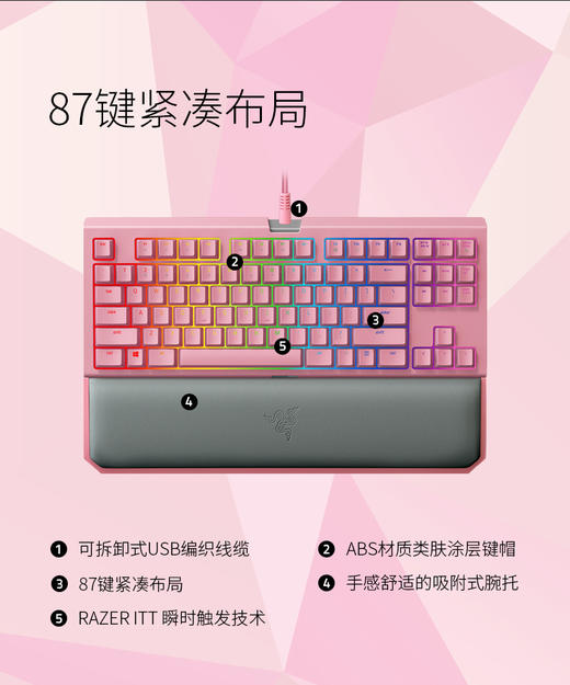 Razer雷蛇黑寡妇蜘蛛竞技幻彩版V2 商品图6