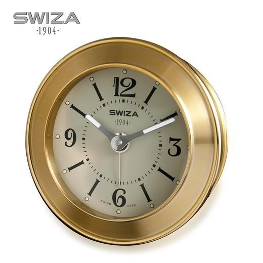 瑞士SWIZA瑞莎静音可调闹钟小台钟·经典（圆形·金色） 商品图0