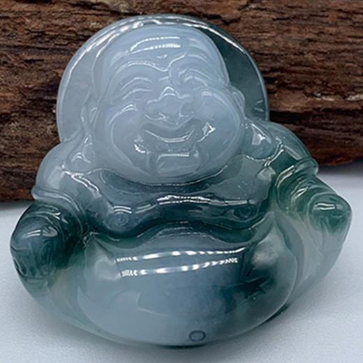 派瑞翡翠 翡翠佛 糯种 飘花 商品图3