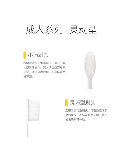 幸福草万根超柔护理型成人牙刷（灵动型）双支装 商品图3
