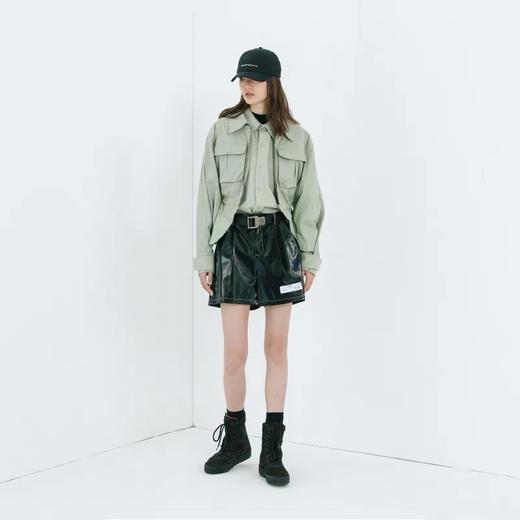 Roaringwild/咆哮野兽SS20 
  012010101浅灰绿束腰乱褶工装女式夹克 商品图1