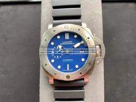 2020VS新品：PAM692 深邃墨水骚蓝，低调不张扬！鲜艳脱跳logo层次感十足，双色夜光指针，读取更清晰。钛金属表壳轻盈防过敏。预定赠送定制织物带一副。