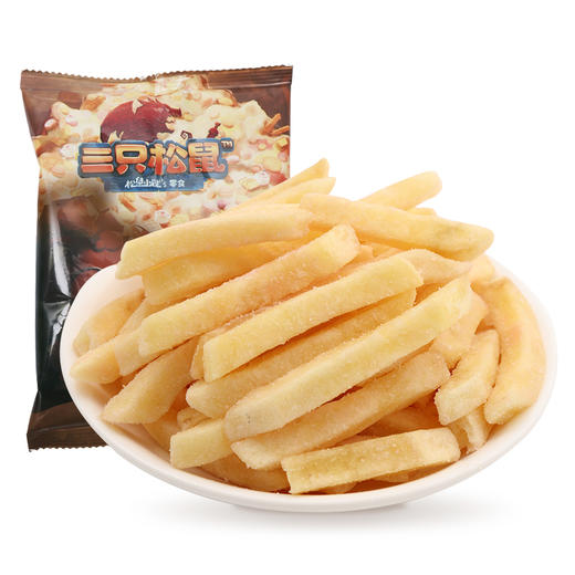 三只松鼠休闲零食膨化小吃薯条原味小贱美式薯条75g/袋 商品图0