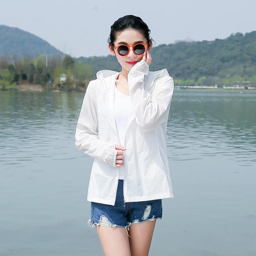 连帽防晒衣女夏季户外薄款外套防紫外线女士骑车皮肤衣防晒服TR9699 商品图1
