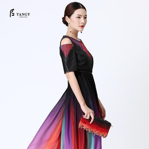 TANGY Collection天意柯纱吊染钉珠礼服包 商品图2