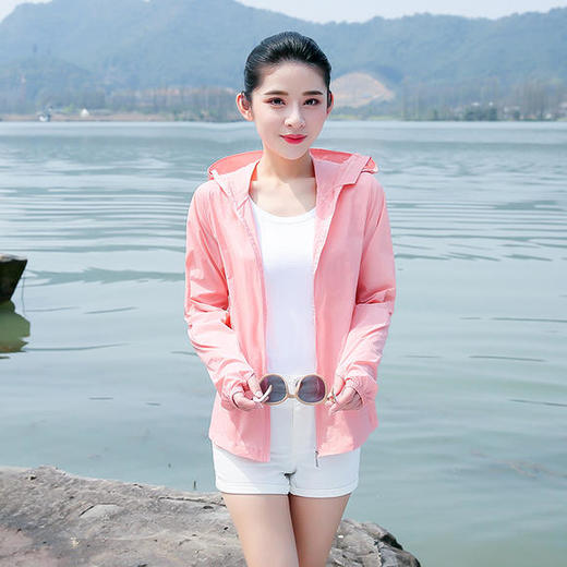 连帽防晒衣女夏季户外薄款外套防紫外线女士骑车皮肤衣防晒服TR9699 商品图2