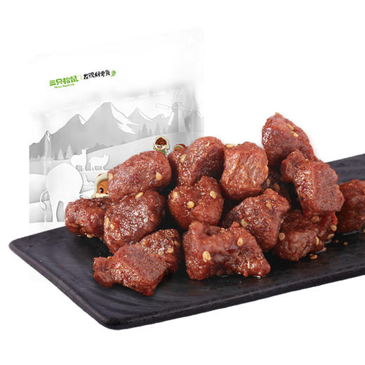 三只松鼠休闲零食大刀肉辣条麻辣面筋素素素牛肉粒130g/袋 商品图0