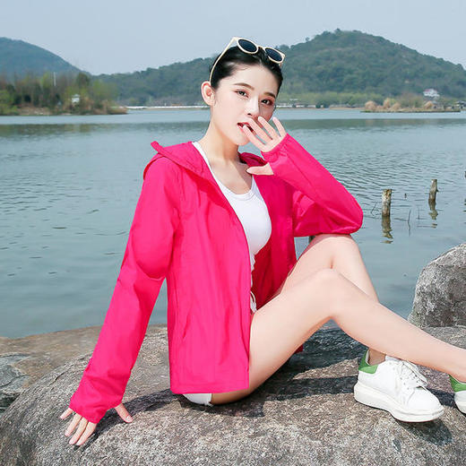 连帽防晒衣女夏季户外薄款外套防紫外线女士骑车皮肤衣防晒服TR9699 商品图3