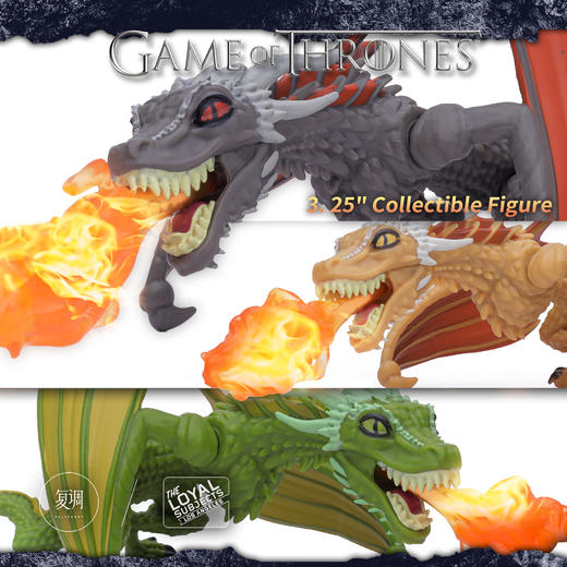 现货 TLS 权力的游戏 龙系列Game of Thrones 摆件手办 商品图0