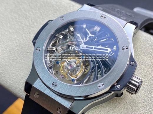 恒宝Hublot.V3升级版 大爆炸系列 真陀飞轮（升级如下：升级使用原装壳套起模壳身，侧耳不再使用塑料，搭配升级版真陀飞轮心脏，加强防震，解决了市场普通版本“缝合度不高有缝隙、机芯返修率高”的问题， 商品图1