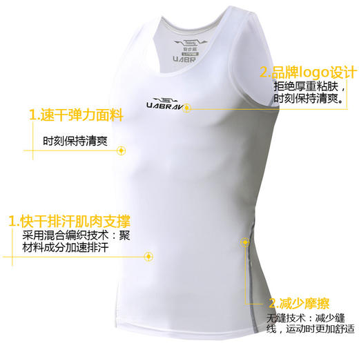 夏季户外男士运动背心 运动服饰肌肉兄弟篮球训练跑步健身背心 商品图2