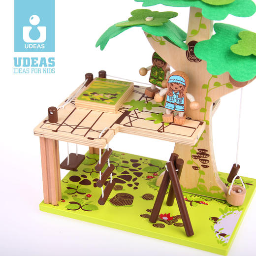UDEAS品牌木制积木-树房子 商品图3