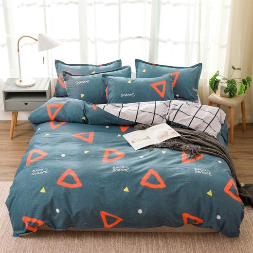 乐加lehome  【超值单品】时尚简约小清新印花四件套被套180x220床单230x230枕套x2 商品图1
