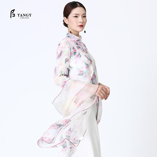 TANGY Collection天意柯纱印花长围巾 商品图1