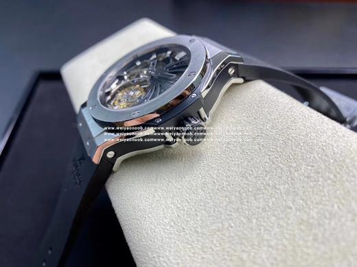 恒宝Hublot.V3升级版 大爆炸系列 真陀飞轮（升级如下：升级使用原装壳套起模壳身，侧耳不再使用塑料，搭配升级版真陀飞轮心脏，加强防震，解决了市场普通版本“缝合度不高有缝隙、机芯返修率高”的问题， 商品图6