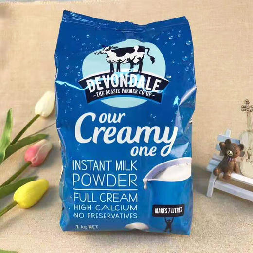 澳洲Devondale德运全脂高钙奶粉青少年儿童学生孕妇补钙奶粉1kg 商品图1