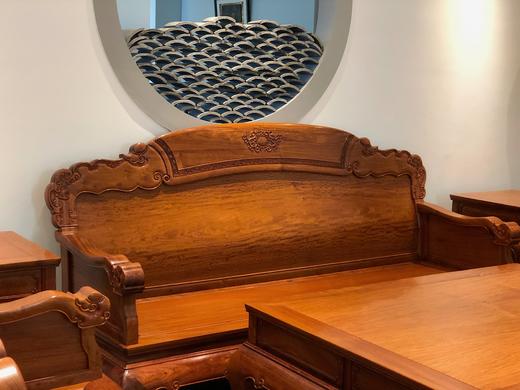 红桥红 家具严选  缅甸花梨(大果紫檀）  【如意素靠背沙发八件套】 商品图1