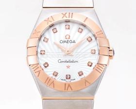 【SSS最新升级版】星座系列27MM、修正圈口罗马字体做法及后盖天文台认证浮雕图案细节;表带扣面logo采用烧焊工艺.彻底解决logo脱掉，内部依旧搭载了欧家1376正品机芯！真正意义上给