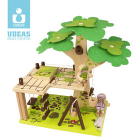 UDEAS品牌木制积木-树房子