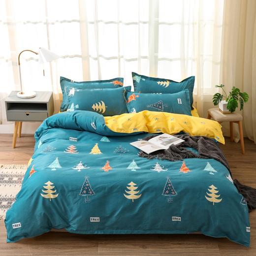 乐加lehome【超值单品】时尚简约小清新印花四件套被套180x220床单230x230枕套x2 商品图1
