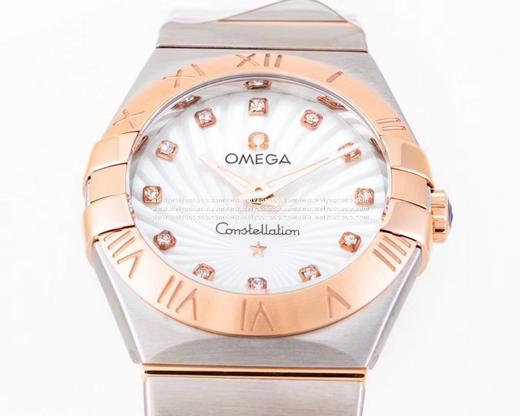 【SSS最新升级版】星座系列27MM、修正圈口罗马字体做法及后盖天文台认证浮雕图案细节;表带扣面logo采用烧焊工艺.彻底解决logo脱掉，内部依旧搭载了欧家1376正品机芯！真正意义上给 商品图3