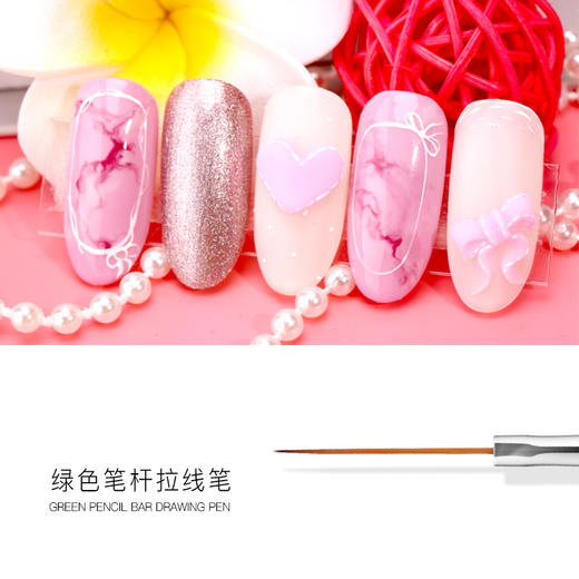 绿色笔杆拉线笔 商品图4
