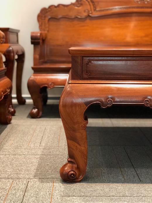 红桥红 家具严选  缅甸花梨(大果紫檀）  【如意素靠背沙发八件套】 商品图3