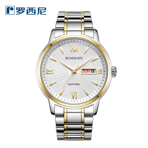 罗西尼5723T01C手表情侣石英表防水正品双历时尚潮流休闲商务 商品图0