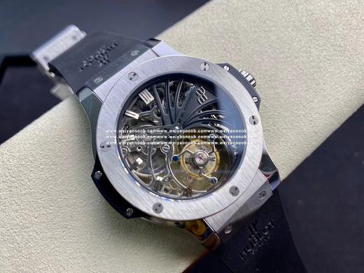 恒宝Hublot.V3升级版 大爆炸系列 真陀飞轮（升级如下：升级使用原装壳套起模壳身，侧耳不再使用塑料，搭配升级版真陀飞轮心脏，加强防震，解决了市场普通版本“缝合度不高有缝隙、机芯返修率高”的问题， 商品图5
