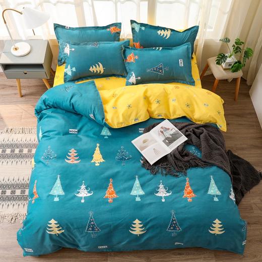 乐加lehome【超值单品】时尚简约小清新印花四件套被套180x220床单230x230枕套x2 商品图0