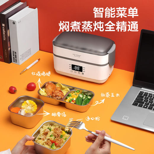 生活元素 电热饭盒自动加热保温可插电上班族双层蒸饭带饭 F36 商品图3