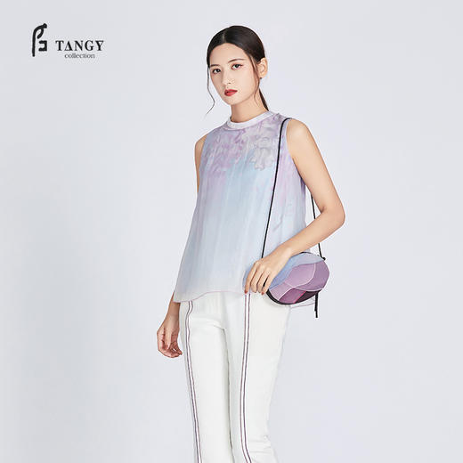TANGY Collection天意柯纱吊染莨绸椭圆手拿包 商品图2