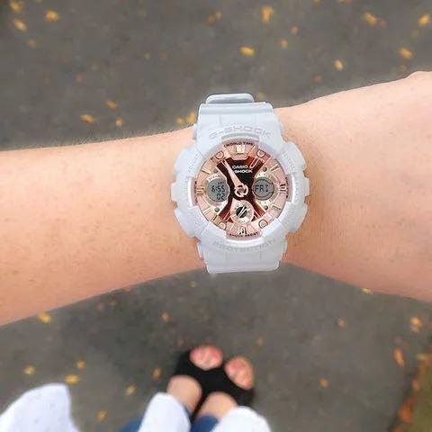 夜跑精灵！Casio卡西欧 G-Shock 白色玫瑰金盘 商品图2