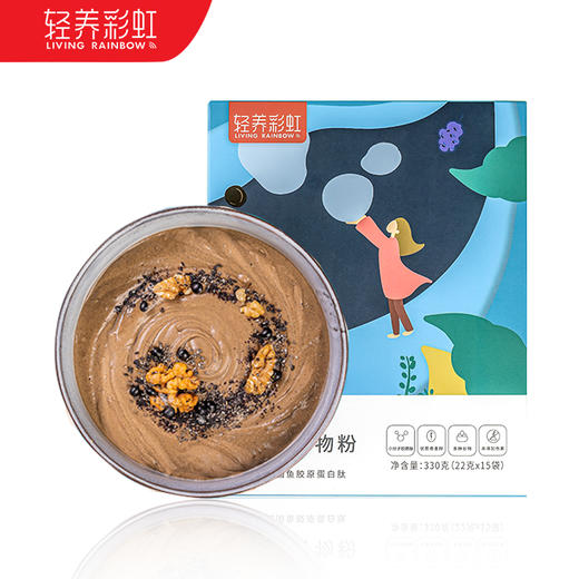轻养彩虹胶原蛋白奇亚籽谷物粉+五谷伴侣奶香葡萄燕麦片组合装 商品图1