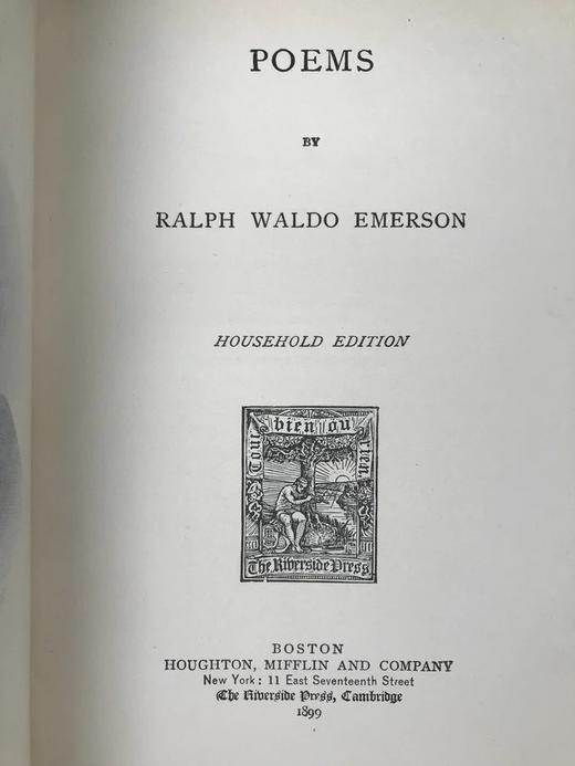 特装本 1899年 爱默生诗集 精装大32开 商品图2