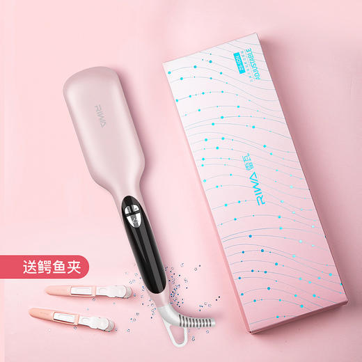 雷瓦（RIWA） 液晶显示温控调节 蛋卷卷发器恒温大卷 粉红色Z6 商品图5