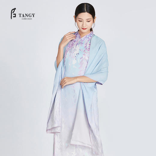 TANGY Collection天意弹力花缎吊染围巾 商品图1