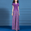 SSGS-41981春夏新款V领蝴蝶褶皱收腰显瘦针织雪纺两件套 商品缩略图0